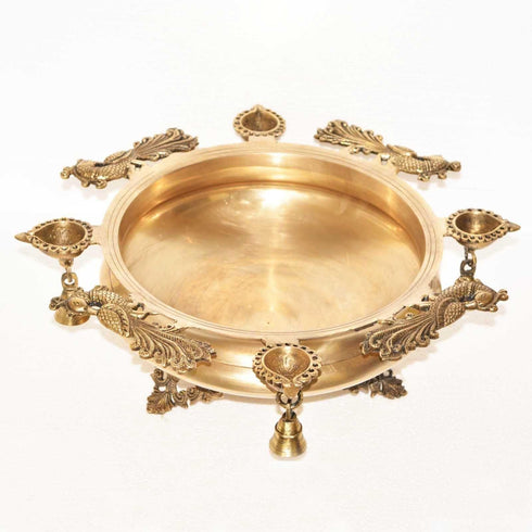 Brass Urli With Deepak 7kg